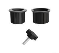 Vortiva Anelli di riduzione in plastica per ombrello, 38 mm, 48 mm | Include viti auricolari di sollevamento, manopole filettate M8, montaggio rapido, nessun attrezzo richiesto per