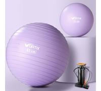 Vortix Set di palline da ginnastica e pilates, 25/55/65/75 cm, anti-scoppio, antiscivolo, per la casa, la palestra e l'ufficio (viola + 25 + 65 cm)