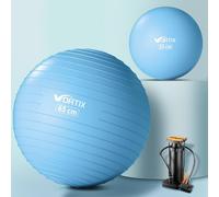 Vortix Set di palline da ginnastica e pilates, 25/55/65/75 cm, anti-scoppio, antiscivolo, per la casa, la palestra e l'ufficio (verde + blu, 25 + 65 cm)