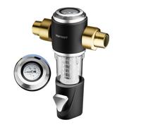Vortopt Filtro Acqua Pozzo Sediment Spin Down,Con manometro in Tempo Reale,Lavaggio Automatico,Filtro per Acqua di Pozzo Riutilizzabile per Tutta la Casa,Lavabile da 40 Micron, Q800