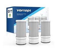 Vortopt Ricambio certificato NSF per acqua rubinetto T1-ACF/T2-ACF, 9-12 mesi di vita, riduce cloro, sapore e odore T1/T2 (confezione da 3)…