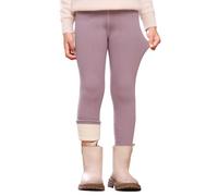 Vorvowry Leggings Térmicos Niña Invierno Mallas Forradas Pantalones Cálidos Polar Elásticos Suaves para Niñas 110 Rosa Morada