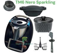 VORWERK BIMBY TM6 NERO SPARKLING NUOVO GARANZIA 2 ANNI ACCESSORI VAROMA CESTELLO