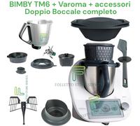 VORWERK BIMBY TM6 NUOVO ORIGINALE DOPPIO BOCCALE COMPLETO TM 6 VAROMA ACCESSORI