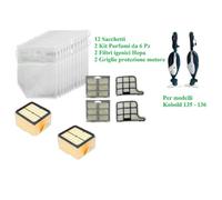 VORWERK FOLLETTO KIT MANUTENZIONE VK 135-136 12 SACCHETTI 4 FILTRI 12 PROFUMI