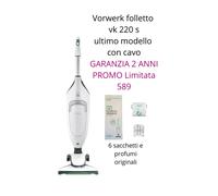 VORWERK FOLLETTO VK 220S - ULTIMO MODELLO CON GARANZIA E SACCHETTI [EEK: A+++ - D]