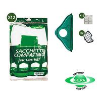 VORWERK FOLLETTO VK140 VK 150 CON 12 SACCHETTI 12 PROFUMINI 2 GRIGLIE 1 SETOLA