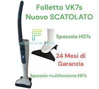VORWERK FOLLETTO VK7S SENZA FILO MULTIFUNZIONE EB7s SPAZZOLA HD7S 1 BATTERIA