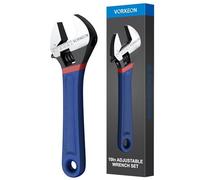 VORXEON Chiave Inglese Regolabile da 10pollici/254mm, Chiave a Rullino in Acciaio ad Alta Resistenza, Chiave Inglese Cambia Metrico/Imperiale con Impugnatura Antiscivol Apertura Scorrevole Fino a 30mm