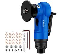VORXEON Smussatrice Pneumatica Portatile 45°, Mini Macchina per Smussatura ad Aria,Utensile per Smussatura con Inserti R e C Regolabili 0.1-1.5mm, 30000 RPM 4 Velocità, per Metallo Legno PVC, Blu