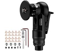 VORXEON Smussatrice Pneumatica Portatile 45°, Mini Macchina per Smussatura ad Aria,Utensile per Smussatura con Inserti R e C Regolabili 0.1-1.5mm, 30000 RPM 4 Velocità, per Metallo Legno PVC, Nero