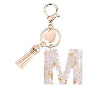 Vorysum Portachiavi Donna Con Lettera Iniziale Beige Amore Nappa - Regalo Decor per Borsa Zaino-M