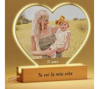 Voryusmer Lampada Personalizzata con Foto e Testo - Luce Notturna Amore, Regali Personalizzati Donne Festa della Mamma Compleanno Anniversario