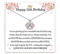 VOSAP Regalo per il 12°-21° compleanno per ragazze, collana con corona in argento Sterling 13 16 17 18 21 anni regali per ragazze, gioielli di compleanno per figlia, nipote, amica, donne, 18 inches