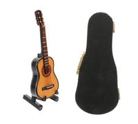 VOSAREA 1 Set Mini Chitarra Decorativa con Scatola Simulazione per Decorazione Desktop e Regali per Amanti Della Musica
