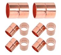 VOSAREA 10 Pezzi Connettore Diritto in Rame per Tubi Meccanismo di Arresto Scanalato, Resistente alla Pressione e Trasferimento Ottimale del Calore, per Impianti Industriali e Navali