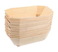 VOSAREA 10 Pezzi Contenitore per Sushi, Vassoio a Barchetta | Finitura Naturale Beige, Stile Moderno e Minimalista, per Tapas e Torte, Ideale per Eventi e Servizio