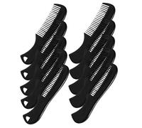 VOSAREA 10 Pezzi Pettine per Barba da Uomo Tascabile Design Antiscivolo, Pettini la Cura della Barba e Baffi, Set Professionale per Distribuzione Oli Naturali e Toelettatura da Viaggio