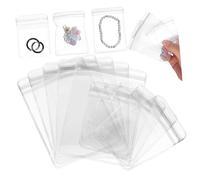 VOSAREA 100Pezzi Small Transparent Jewelry Bags Self Sealing Pouches For Earring And Small Item Packing