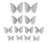 Vosarea 12 pezzi Calamite Farfalla con Farfalle Calamita Frigo Frigorifero per Mappe Lavagne Bianche Calendari Frigo (bianco)