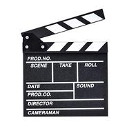 VOSAREA 1pezzi Tavoletta Del Regista in Legno Nero Per Fotografia Film Brevi Marcatore Di Scene Cinematografiche Riutilizzabile Legno Naturale Facile Da Leggere