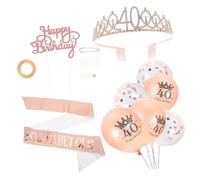 VOSAREA 1set Decorazioni Per Compleanno e Fascia Accessori Per Celebrare Compleanno