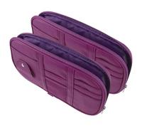 VOSAREA 2 Pezzi Organizzatore per Aletta Parasole Auto Multi Tasca in PU | Divisori Ispessiti, Fascia Elastica Integrata, Fissaggio a Strappo, Bordo Flessibile, per Viaggi e Spostamenti