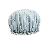VOSAREA 2Pezzi Double Layer Printed Shower Caps For Women Cute Bathing Hats Durable And Odorless Hair Protection