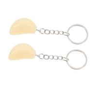 VOSAREA 2pezzi Portachiavi Ciondolo a Forma Di Aglio Artificiale Realistico Per Borsa Accessorio Creativo e Duraturo Per Uso Quotidiano