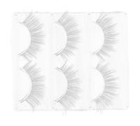 VOSAREA 3 Paia di Ciglia Finte Bianche Leggere in Fibra Artificiale Strisce Ciglia per Trucco da Festa e Palcoscenico Applicazione Comoda e Resistente Tutto Giorno