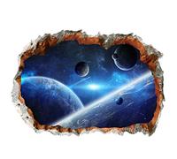 VOSAREA 3D Pianeta Adesivo da Parete Autoadesivo Spazio Cosmico Galassia Murales Decalcomanie Arte Peel Stick Carta da Parati per Bambini Nursery Room Home Decor