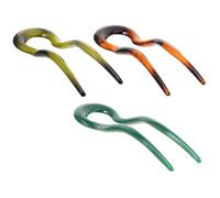 VOSAREA 3pezzi Fermaglio Per Capelli Forma Di u in Acetato Di Forcine Per Capelli Sicure Design Elegante Per Donna Stile Francese Leggero e Resistente Per Vari Look