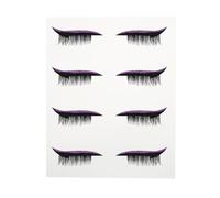 VOSAREA 4 Paia di Adesivi Eyeliner Impermeabili per Occhi Strisce Adesive Leggere e Traspiranti per Trucco Feste Cosplay e Halloween Nastro Adesivo per Ciglia da Donna Facile da