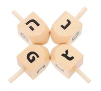 VOSAREA 4 pezzi in legno da dipingere per Hanukkah fai da te, giocattoli creativi, durevoli e giocattoli educativi per ragazzi e ragazze, non dipinti, personalizzabili per decorazioni di festa