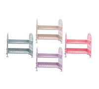 VOSAREA 4 Pezzi scaffale di stoccaggio portalibri bookshelf kitchen storage rack ups rack book shelf Sopra desktop scrivania forniture per ufficio Organizzatore da tavolo plastica