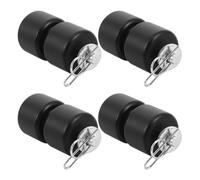 VOSAREA 4 Set Kit Rulli per Porta Rimorchio in Lega di Alluminio Nero | Pedana Utility e Tailgate, Perno e Rondelle Inclusi, Montaggio Preciso e Supporto Robusto