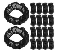 VOSAREA 40 pezzi Protezione Pneumatici Sedia Rotelle Copertura Protettiva Antipolvere in Tessuto Non Tessuto Nero Manicotti Comodi e Resistenti per Ruote Carrozzina Facili da Installare e