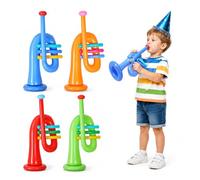 VOSAREA 4pcs Tromba Gonfiabile Strumento Musicale Modello per Bambini Compleanno Festa Favore Decorazioni Colori Assortiti Leggero PVC