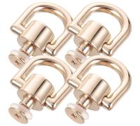 VOSAREA 4pezzi Anelli in Lega di Zinco Oro Girevoli 360° per Accessori Borsa Rivetti Facili da Riporre per Artigianato e Riparazione di Cinture in Pelle