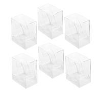 VOSAREA 6 pezzi Porta Orologi Trasparenti Quadrate in Resistente Custodie Display per Orologi Protezione Anti-usura e Conservazione Pratica per Gioielli e Accessori