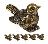 VOSAREA 6 Pezzi Statue Uccelli in Ottone Anticato Sculture Vintage per Decorazione Casa Camera o Ufficio Figurine Artigianali con Unici e Versatile