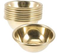 VOSAREA 7 Pezzi Ciotola Per Acqua Santa in Ottone Ciotola Decorativa Raffinata Per Buddhismo Per Offerte Multifunzione Resistente All’usura Ciotole in Ottone Placcato Da Tavolo Delicata