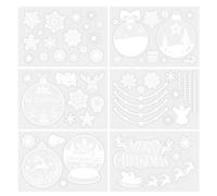 Vosarea Adesivi Per Finestre Della Finestra Scena Neve Le Vacanze