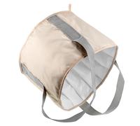 VOSAREA Bacinella Portatile Pieghevole per Pediluvio da Viaggio Beige Secchio Multiuso Doppie Maniglie Rinforzate Materiale Anti-Perdita Compatta e Salvaspazio per Campeggio Picnic e