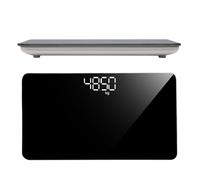VOSAREA Bilancia Pesapersone Digitale Mini Portatile Ricaricabile Specchio Precisione Elevata Sensori Corpo Femminile Viaggio Casa Uso Quotidiano