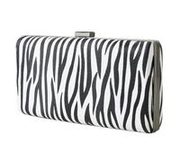 VOSAREA Borsa a Mano in Pu Effetto Zebra Bianca con Tracolla Lunga, Elegante Borsa da Festa e Banchetto per Donna, Porta Smartphone e Cosmetici, Resistente All’abrasione, Adatta Cocktail