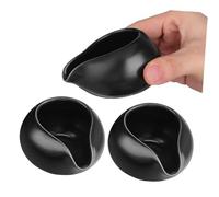 VOSAREA Bricco per Latte Design Mini Beccuccio Guida Nero Set 3 Pezzi in Ceramica Stile Vintage Nordico Unico per Ristoranti e Caffè