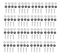 VOSAREA Chiodi Specchio in Acciaio Inossidabile 12mm con Tappi Decorativi Argento 100 Pezzi per Mobili e Pannelli, Facile Installazione per Arredo Casa e Pubblicità