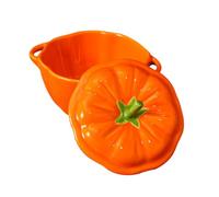 VOSAREA Ciotola Superficie Liscia a Forma di Zucca Coperchio in Contenitore Multiuso per Zuppa e Cibi al Vapore, per di Compleanno e Festa di Inaugurazione