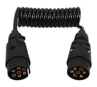 VOSAREA Connettore per Cavo Camper 7 Poli 12v Spina e Cavo da 2,7 M per Rimorchio e Camion, Adattatore Elettrico Robusto e Compatibile, Prolunga Luce Rimorchio per Barche e Veicoli